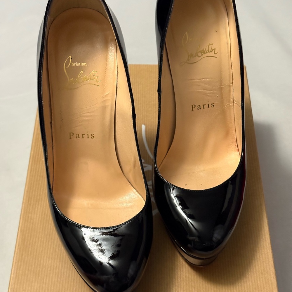 Christian Louboutin Black Patent Leather Heels